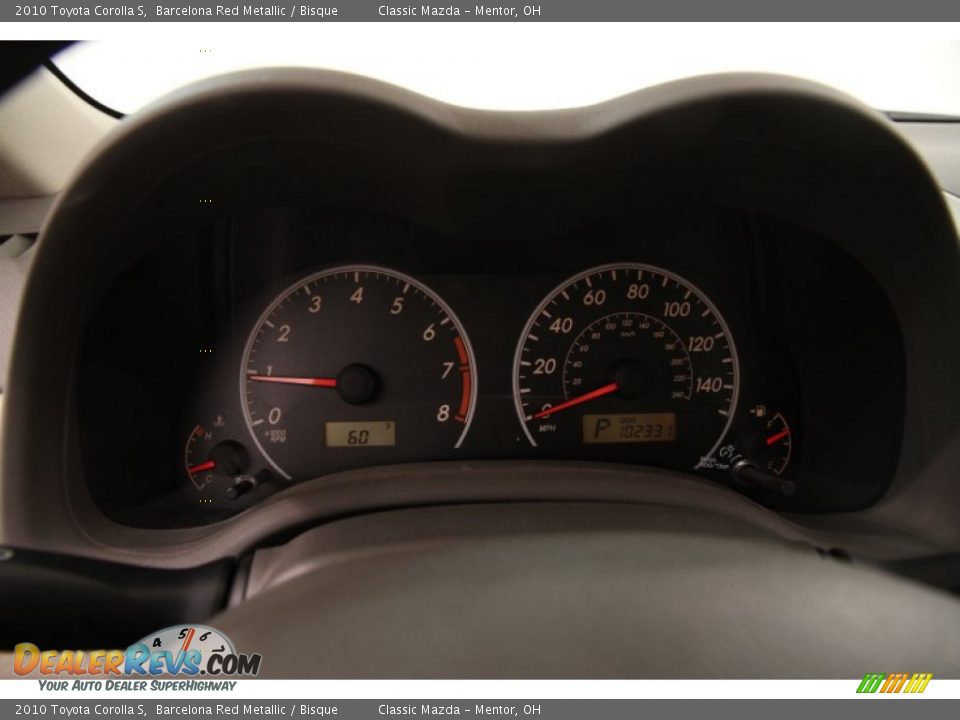 2010 Toyota Corolla S Barcelona Red Metallic / Bisque Photo #7