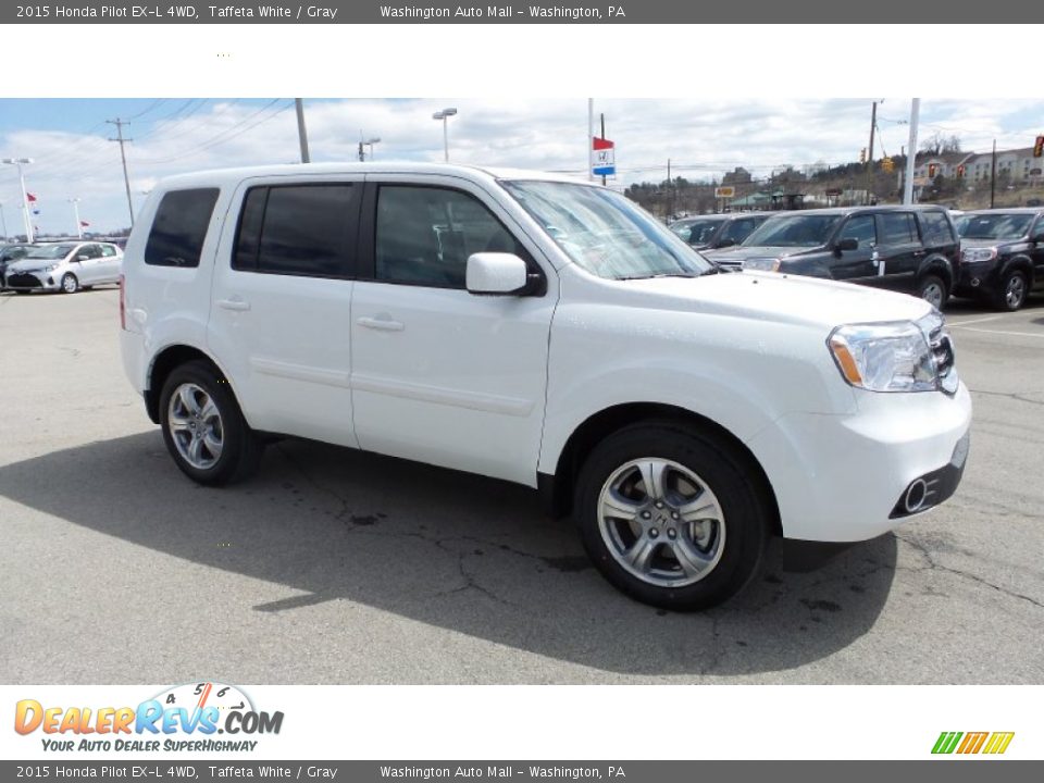 2015 Honda Pilot EX-L 4WD Taffeta White / Gray Photo #8