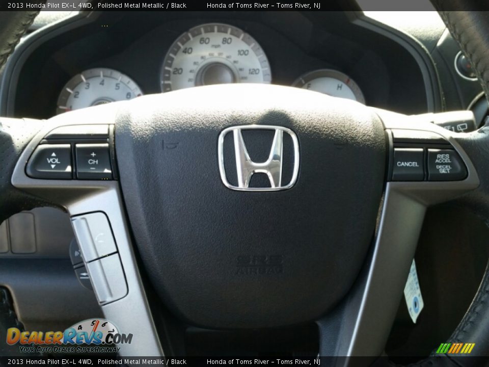 2013 Honda Pilot EX-L 4WD Polished Metal Metallic / Black Photo #21