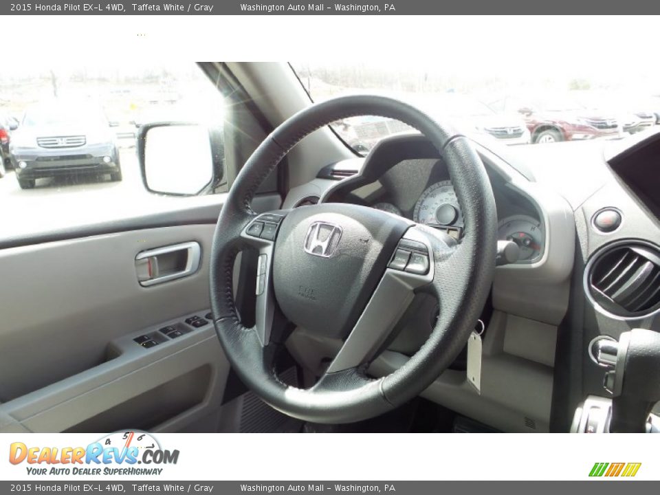 2015 Honda Pilot EX-L 4WD Taffeta White / Gray Photo #19