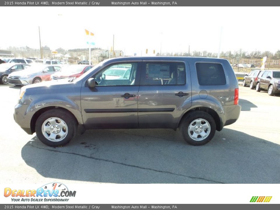 2015 Honda Pilot LX 4WD Modern Steel Metallic / Gray Photo #3