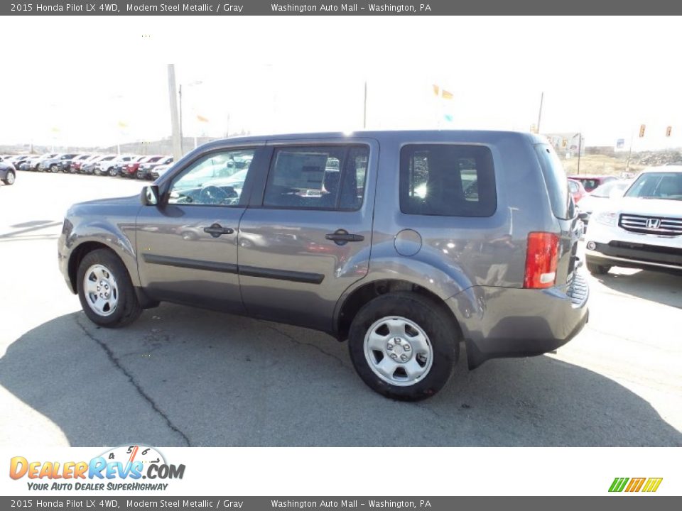 2015 Honda Pilot LX 4WD Modern Steel Metallic / Gray Photo #4