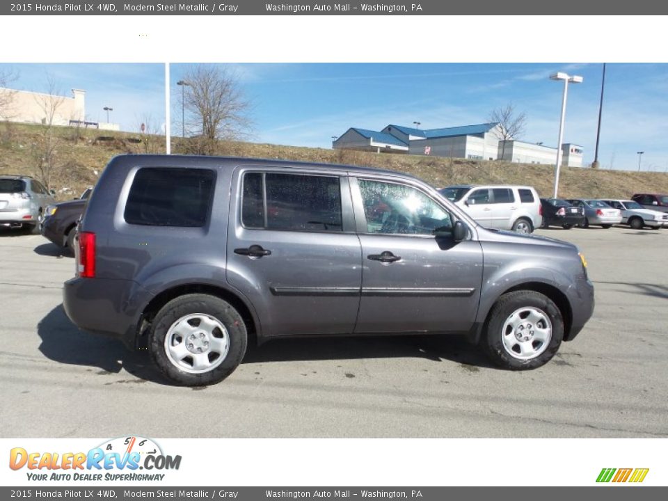 2015 Honda Pilot LX 4WD Modern Steel Metallic / Gray Photo #7