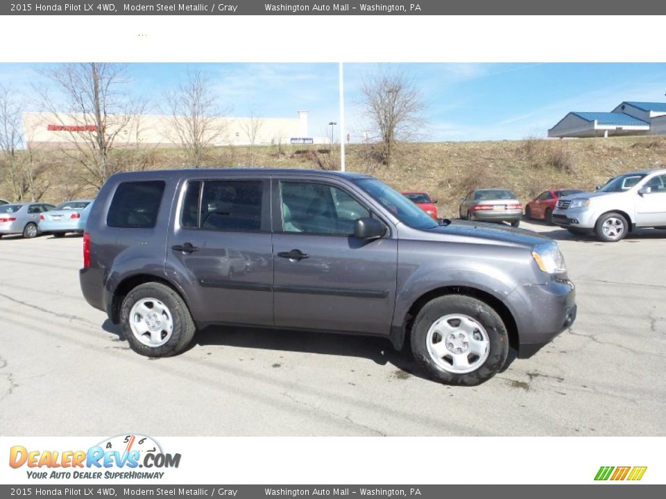 2015 Honda Pilot LX 4WD Modern Steel Metallic / Gray Photo #8