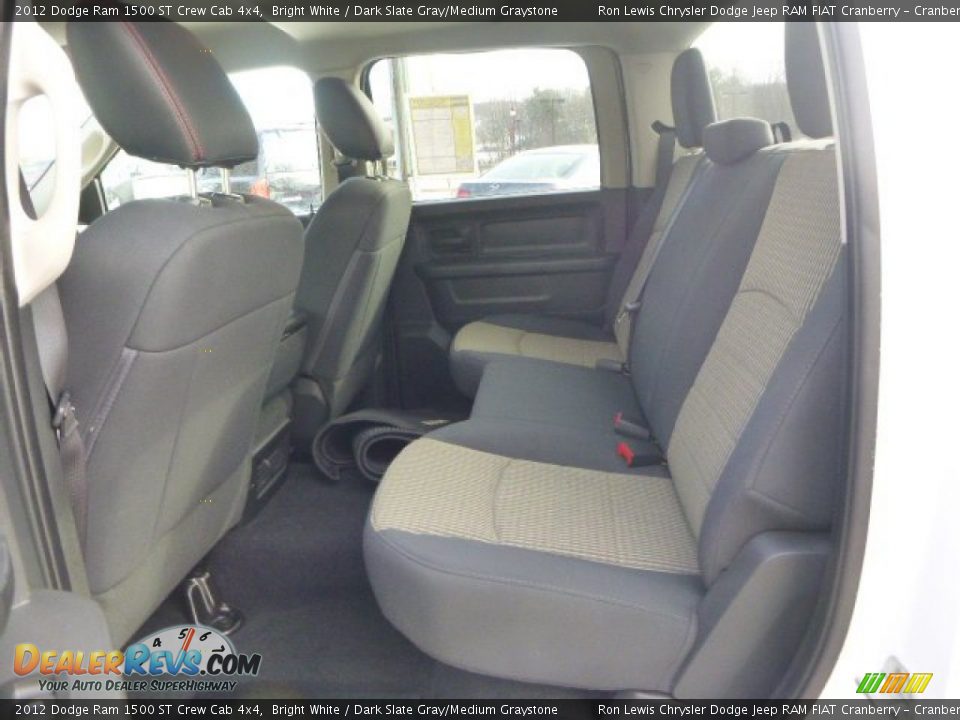 2012 Dodge Ram 1500 ST Crew Cab 4x4 Bright White / Dark Slate Gray/Medium Graystone Photo #14