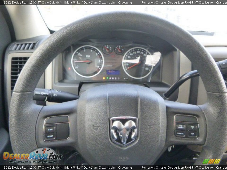 2012 Dodge Ram 1500 ST Crew Cab 4x4 Bright White / Dark Slate Gray/Medium Graystone Photo #19