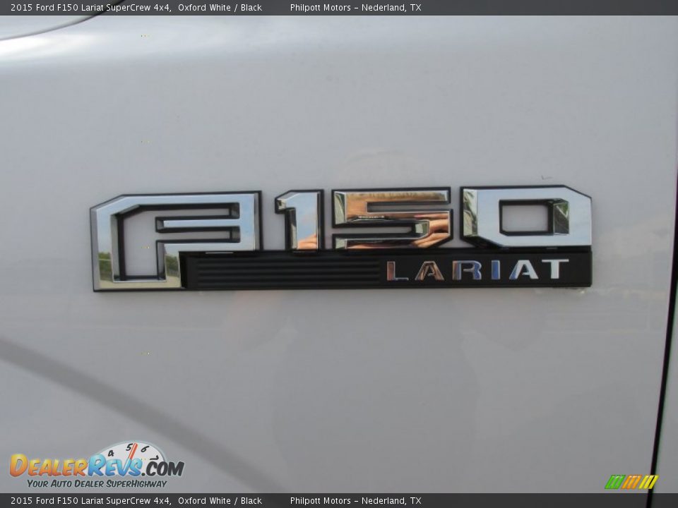 2015 Ford F150 Lariat SuperCrew 4x4 Oxford White / Black Photo #14