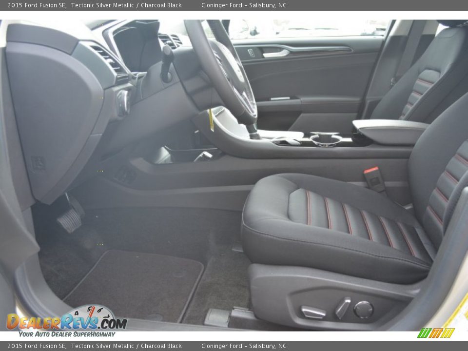 2015 Ford Fusion SE Tectonic Silver Metallic / Charcoal Black Photo #7