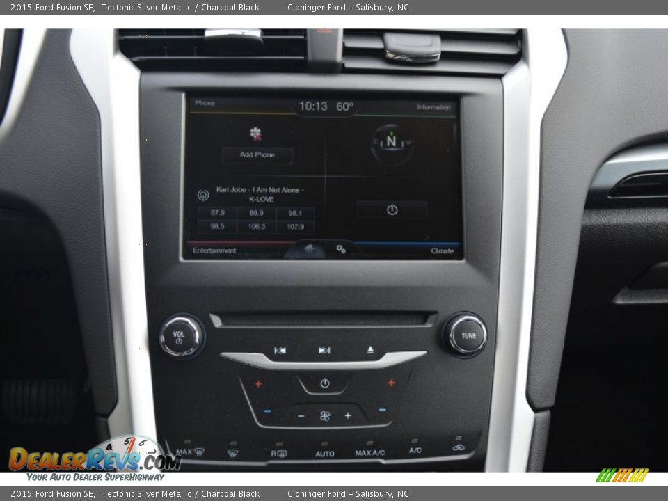 2015 Ford Fusion SE Tectonic Silver Metallic / Charcoal Black Photo #12
