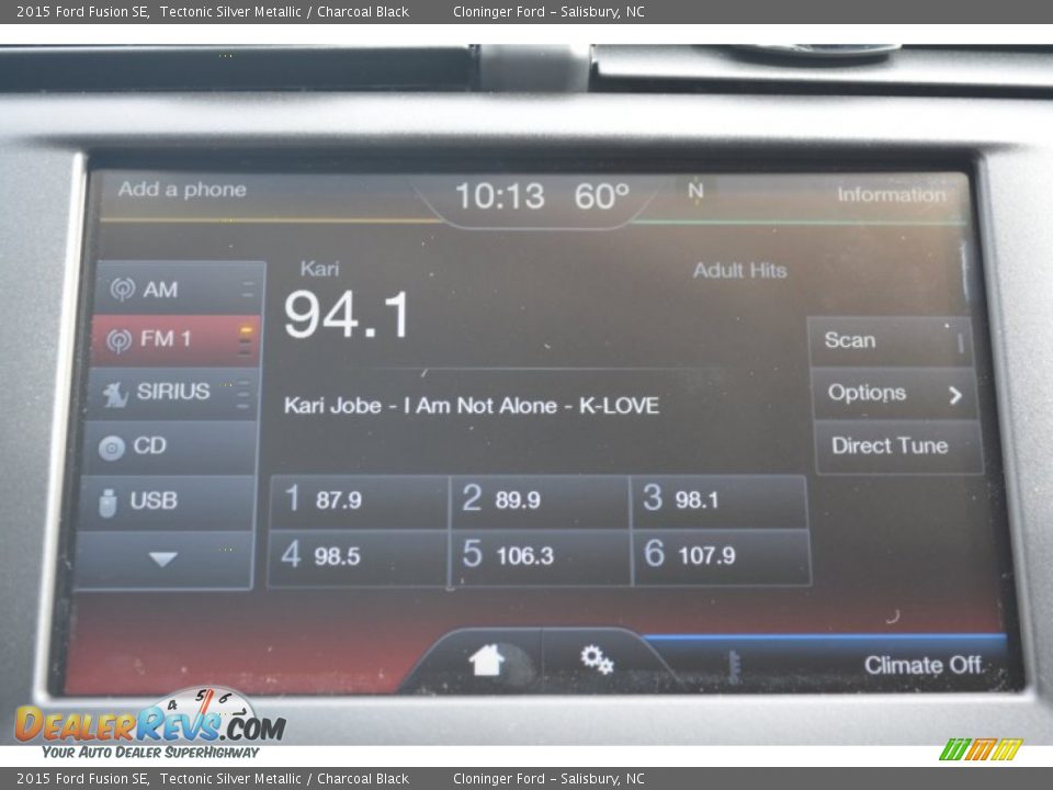 2015 Ford Fusion SE Tectonic Silver Metallic / Charcoal Black Photo #13