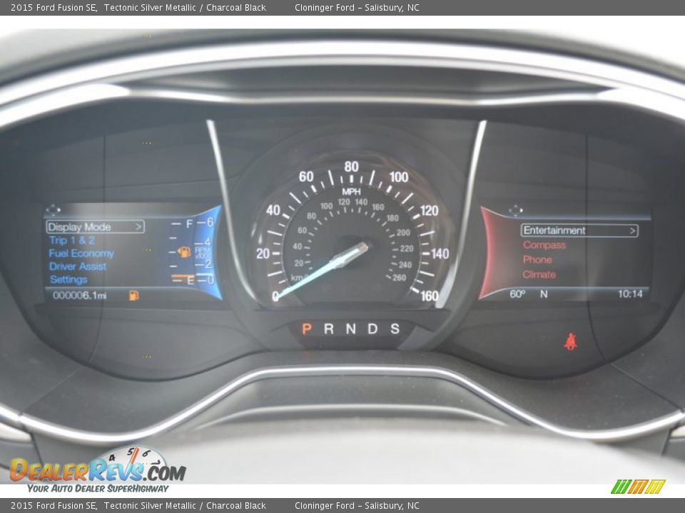 2015 Ford Fusion SE Tectonic Silver Metallic / Charcoal Black Photo #20