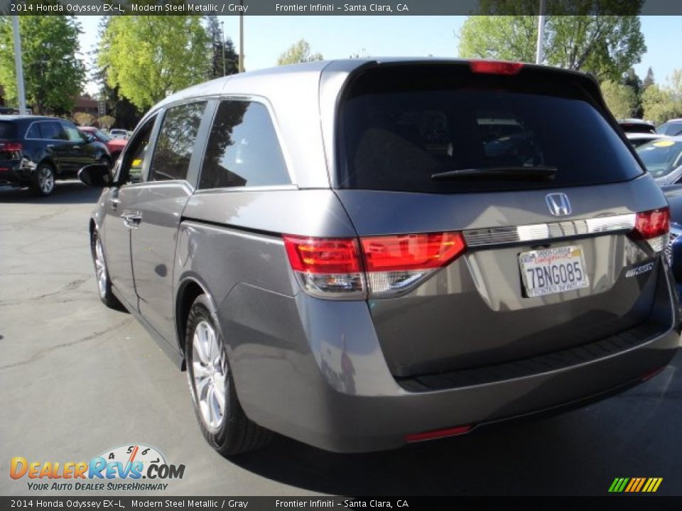 2014 Honda Odyssey EX-L Modern Steel Metallic / Gray Photo #5