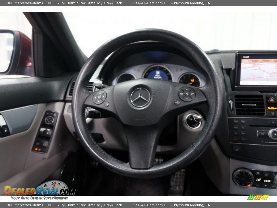 2008 Mercedes-Benz C 300 Luxury Barolo Red Metallic / Grey/Black Photo #23