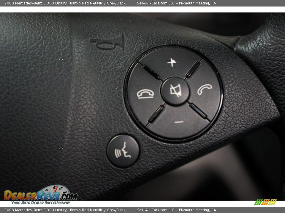 2008 Mercedes-Benz C 300 Luxury Barolo Red Metallic / Grey/Black Photo #25