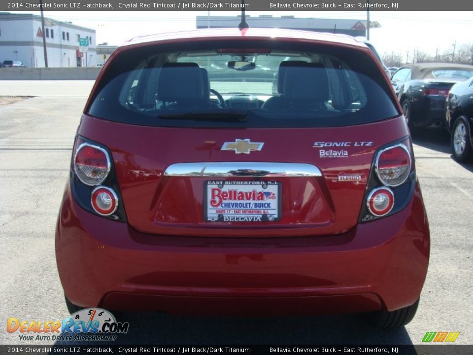 2014 Chevrolet Sonic LTZ Hatchback Crystal Red Tintcoat / Jet Black/Dark Titanium Photo #5