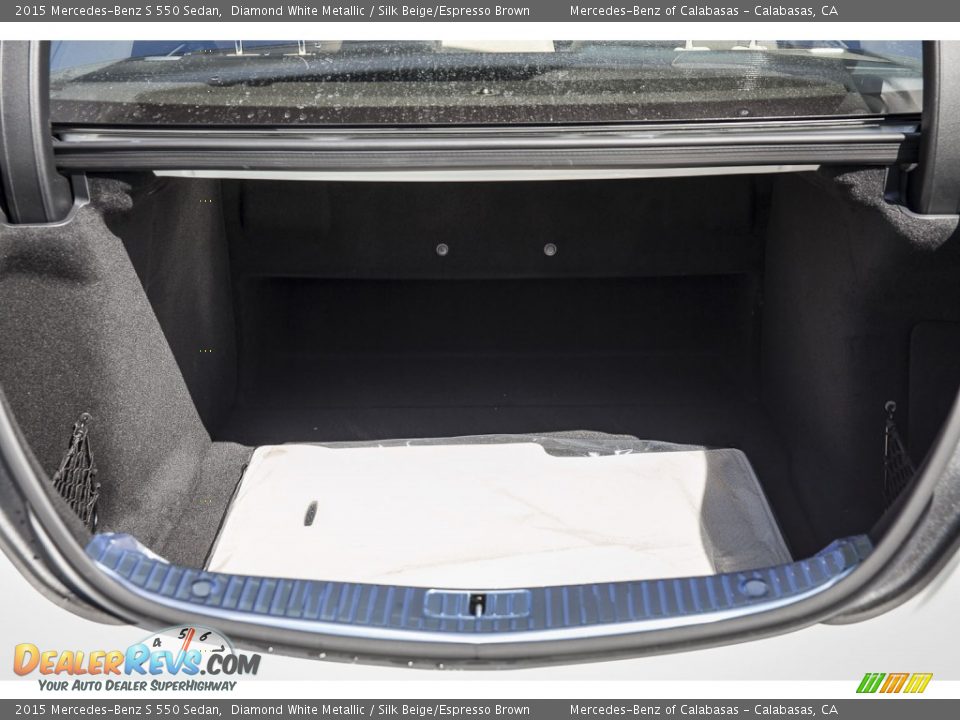2015 Mercedes-Benz S 550 Sedan Diamond White Metallic / Silk Beige/Espresso Brown Photo #4