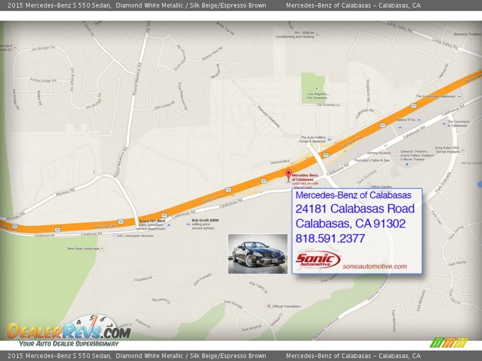 2015 Mercedes-Benz S 550 Sedan Diamond White Metallic / Silk Beige/Espresso Brown Photo #13