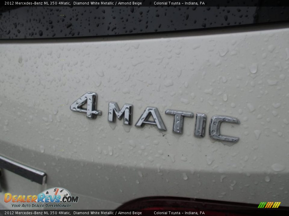 2012 Mercedes-Benz ML 350 4Matic Diamond White Metallic / Almond Beige Photo #7