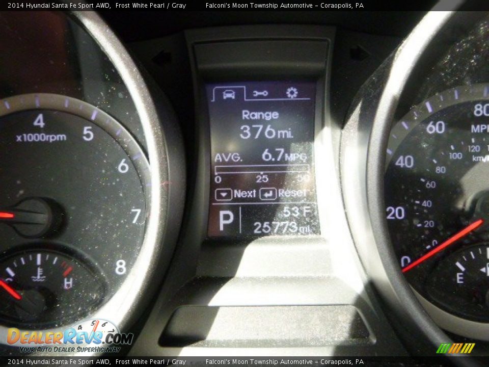 2014 Hyundai Santa Fe Sport AWD Frost White Pearl / Gray Photo #4