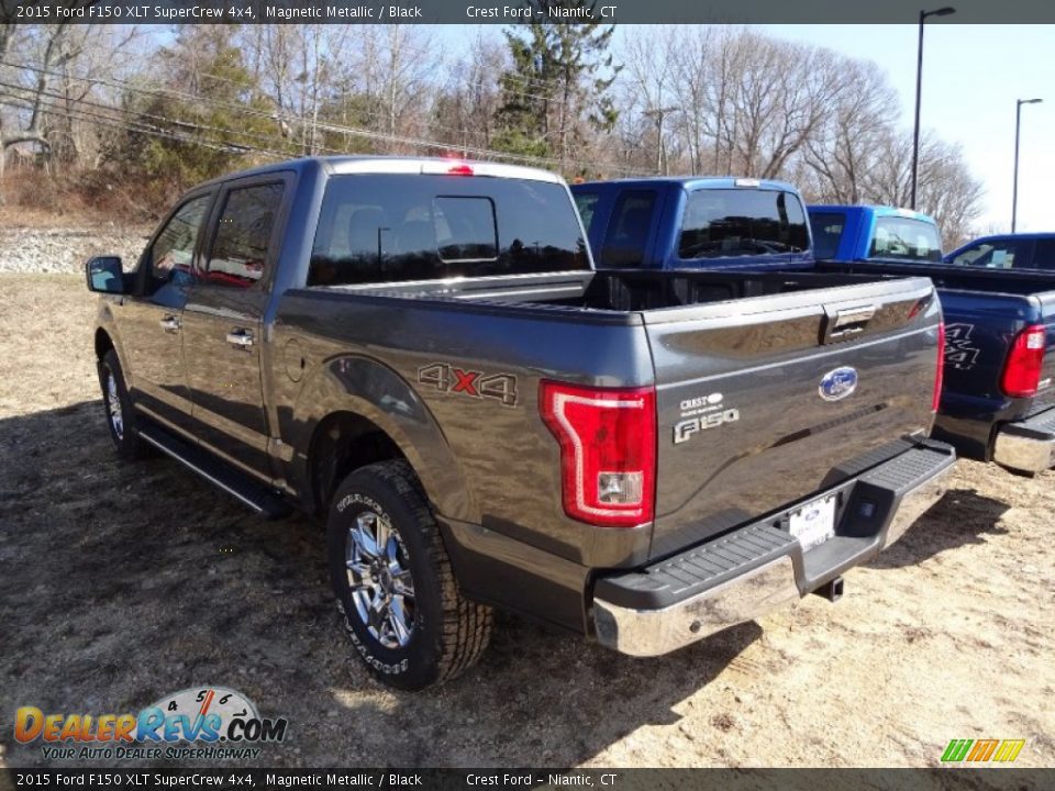 2015 Ford F150 XLT SuperCrew 4x4 Magnetic Metallic / Black Photo #2