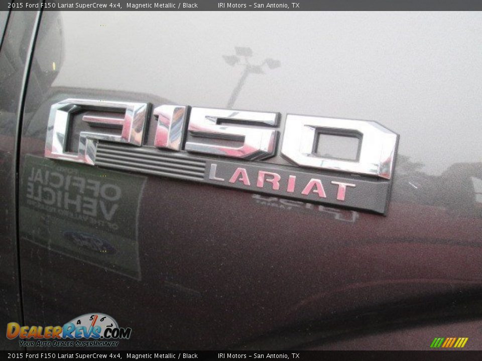 2015 Ford F150 Lariat SuperCrew 4x4 Magnetic Metallic / Black Photo #3