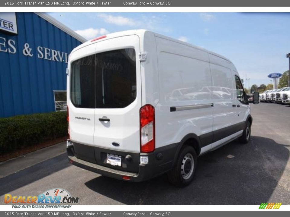 2015 Ford Transit Van 150 MR Long Oxford White / Pewter Photo #4