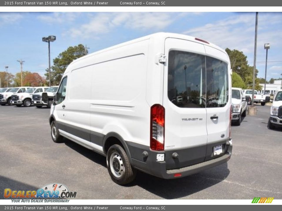 2015 Ford Transit Van 150 MR Long Oxford White / Pewter Photo #6
