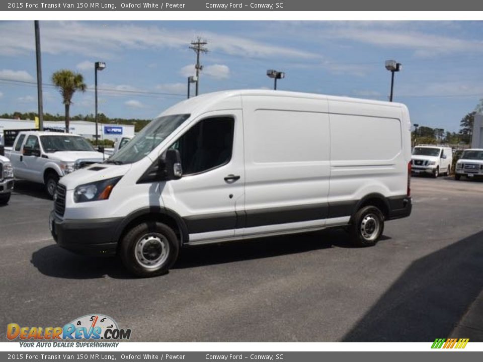 2015 Ford Transit Van 150 MR Long Oxford White / Pewter Photo #7