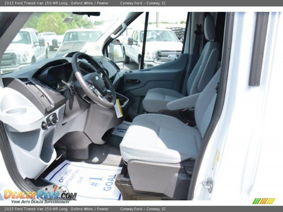 2015 Ford Transit Van 150 MR Long Oxford White / Pewter Photo #9