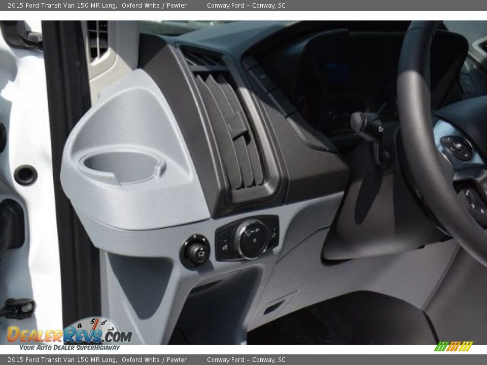 2015 Ford Transit Van 150 MR Long Oxford White / Pewter Photo #11