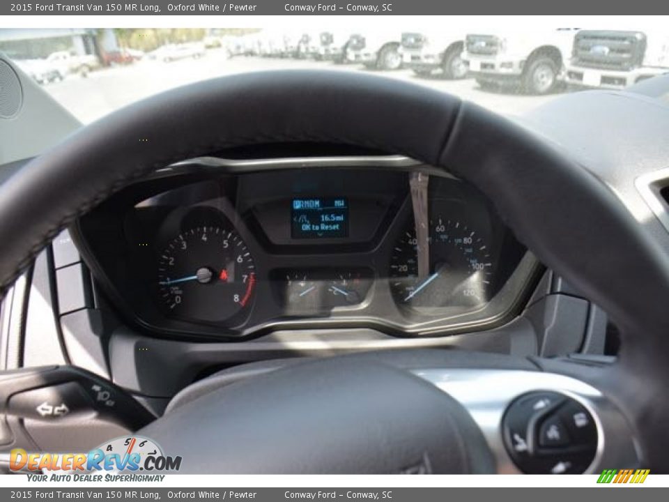 2015 Ford Transit Van 150 MR Long Oxford White / Pewter Photo #12