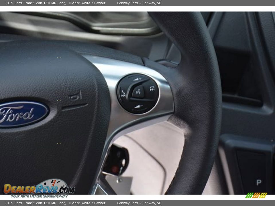 2015 Ford Transit Van 150 MR Long Oxford White / Pewter Photo #14