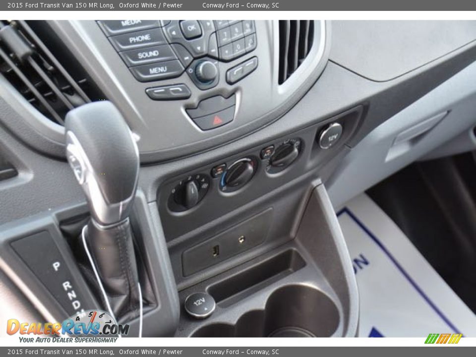 2015 Ford Transit Van 150 MR Long Oxford White / Pewter Photo #16