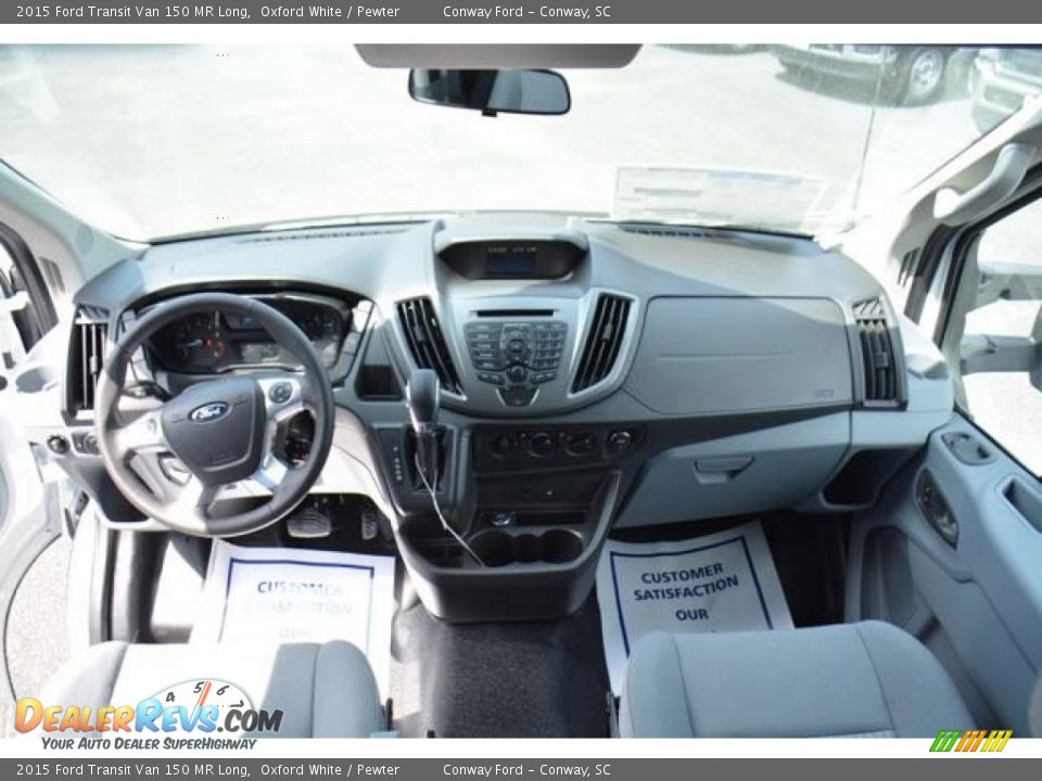 2015 Ford Transit Van 150 MR Long Oxford White / Pewter Photo #20