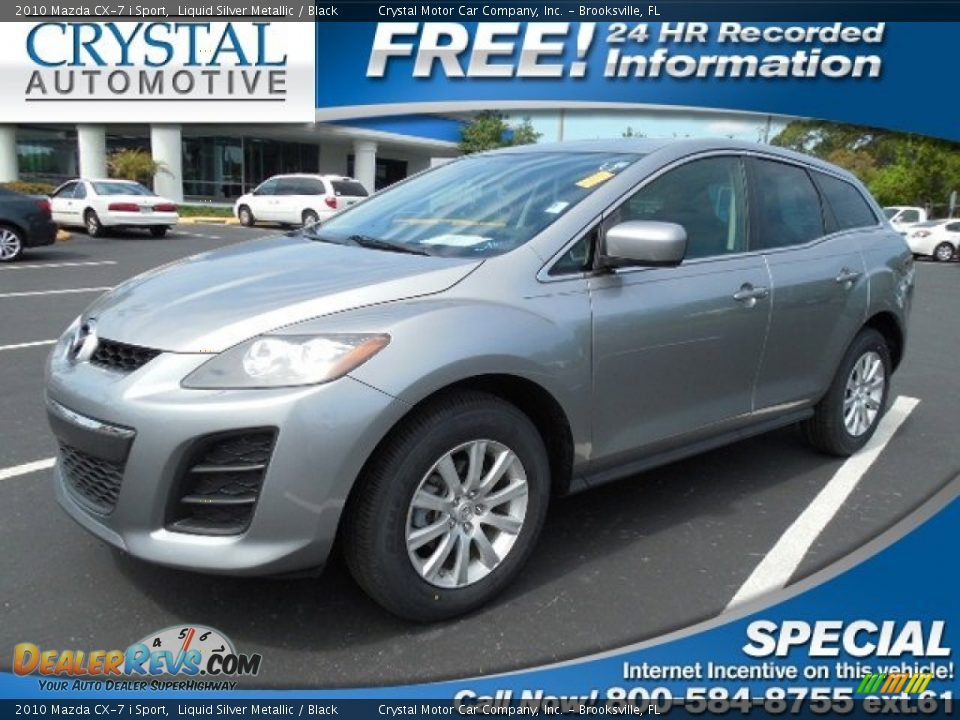 2010 Mazda CX-7 i Sport Liquid Silver Metallic / Black Photo #1