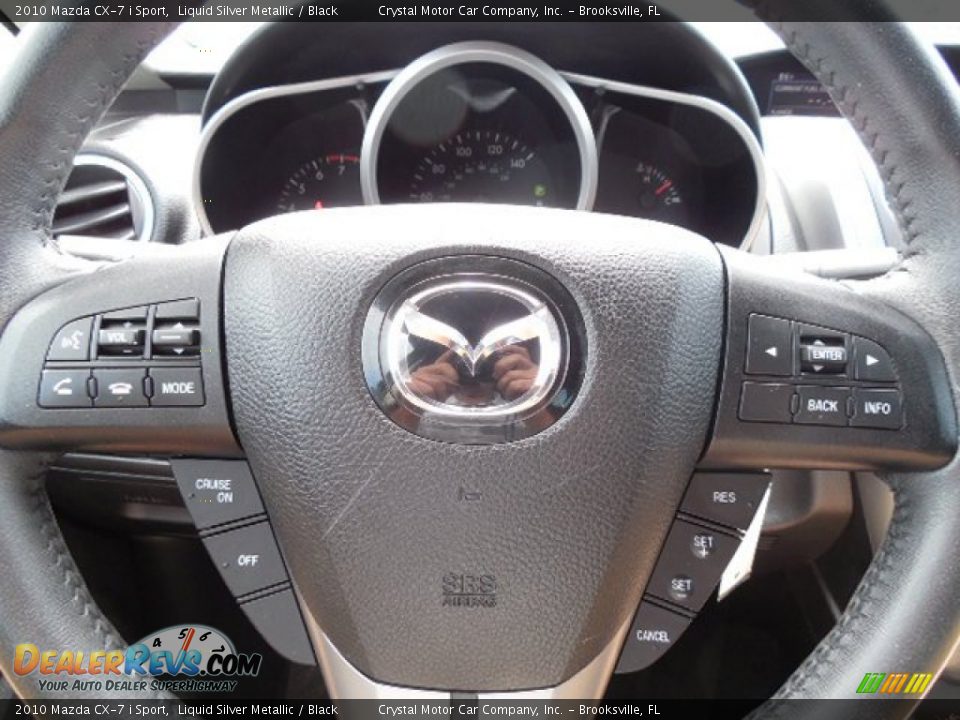 2010 Mazda CX-7 i Sport Liquid Silver Metallic / Black Photo #24