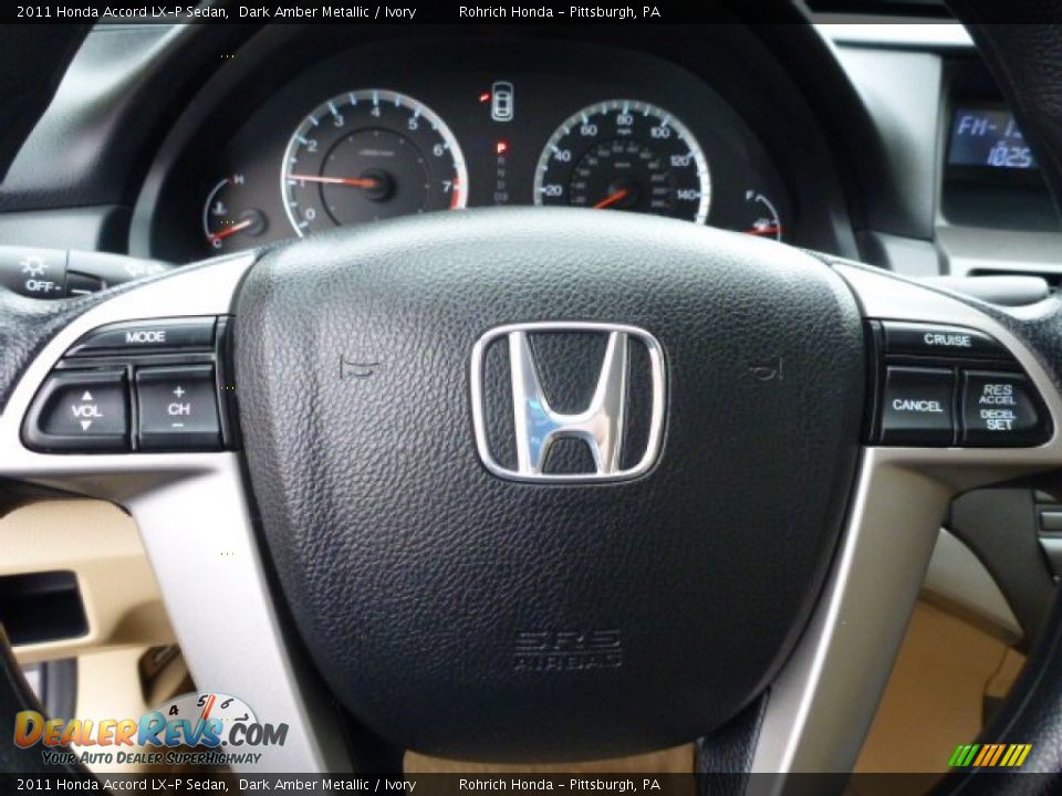 2011 Honda Accord LX-P Sedan Dark Amber Metallic / Ivory Photo #21
