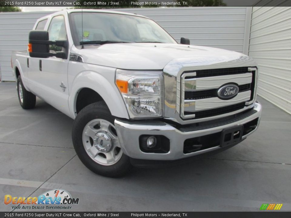 2015 Ford F250 Super Duty XLT Crew Cab Oxford White / Steel Photo #1