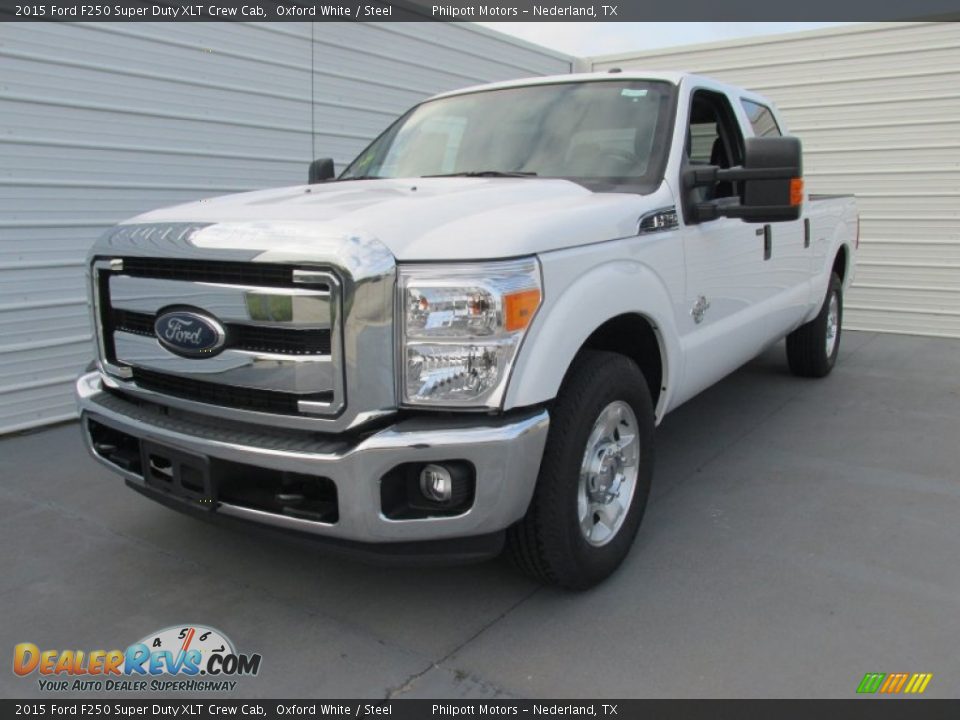 2015 Ford F250 Super Duty XLT Crew Cab Oxford White / Steel Photo #7