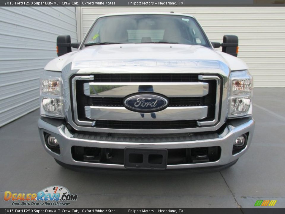 2015 Ford F250 Super Duty XLT Crew Cab Oxford White / Steel Photo #8
