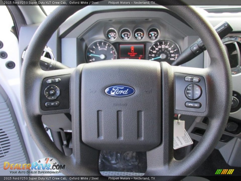 2015 Ford F250 Super Duty XLT Crew Cab Oxford White / Steel Photo #32