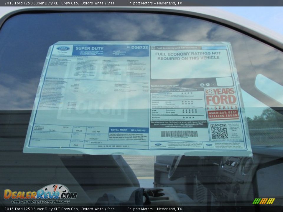 2015 Ford F250 Super Duty XLT Crew Cab Oxford White / Steel Photo #36