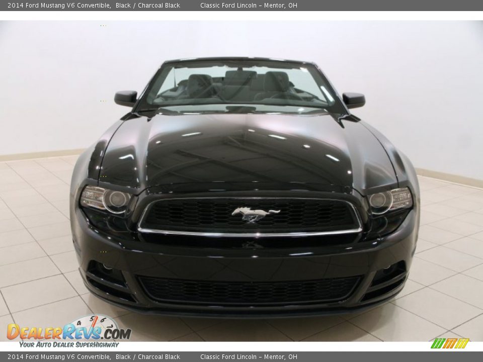 2014 Ford Mustang V6 Convertible Black / Charcoal Black Photo #3
