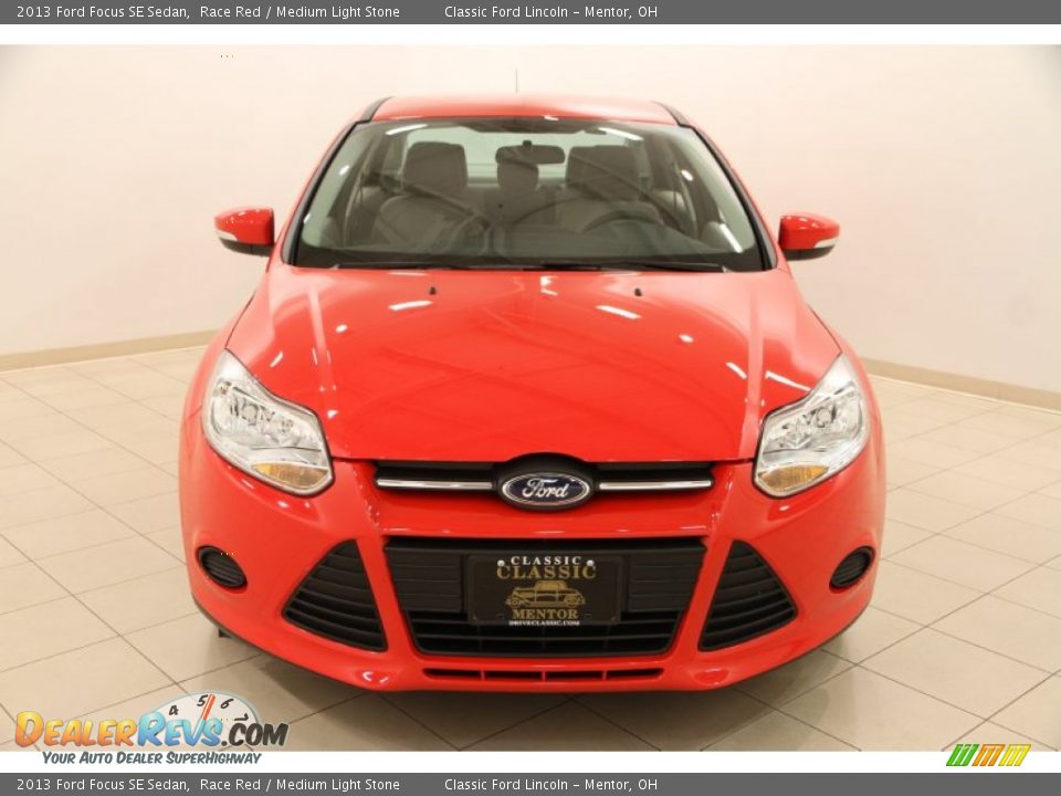 2013 Ford Focus SE Sedan Race Red / Medium Light Stone Photo #2
