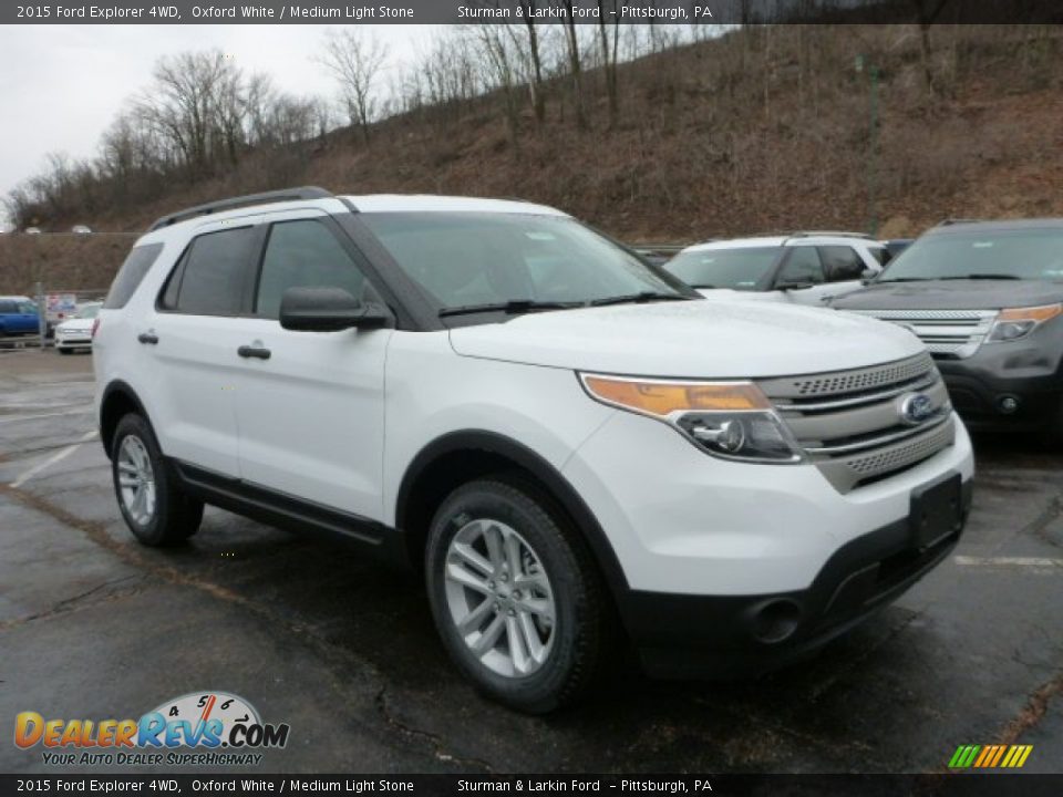2015 Ford Explorer 4WD Oxford White / Medium Light Stone Photo #1