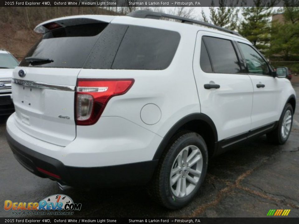 2015 Ford Explorer 4WD Oxford White / Medium Light Stone Photo #2