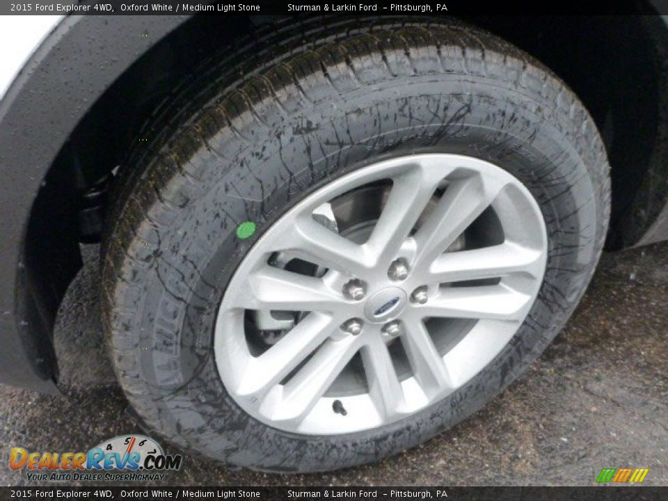 2015 Ford Explorer 4WD Oxford White / Medium Light Stone Photo #7