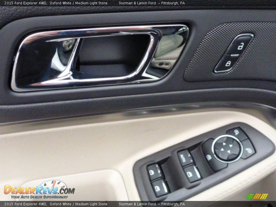 2015 Ford Explorer 4WD Oxford White / Medium Light Stone Photo #12