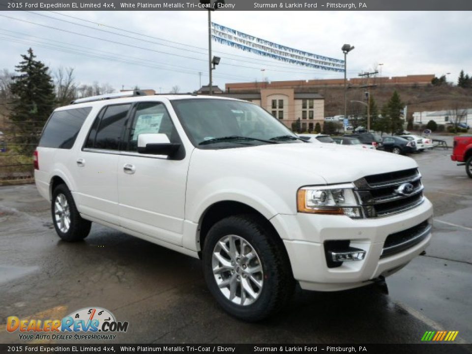 2015 Ford Expedition EL Limited 4x4 White Platinum Metallic Tri-Coat / Ebony Photo #1