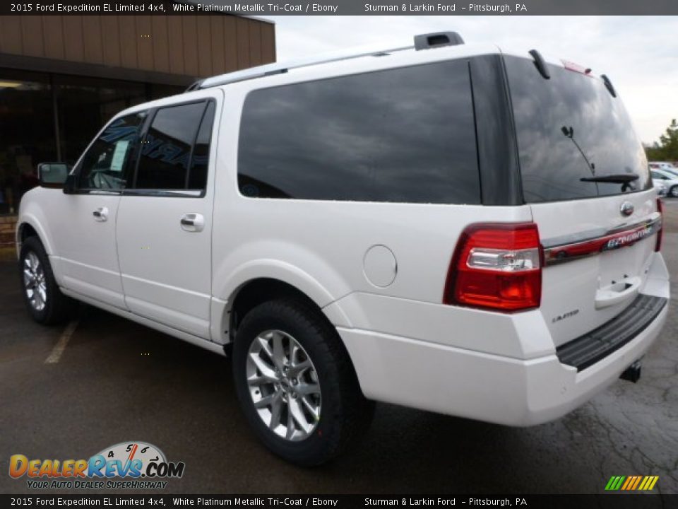 2015 Ford Expedition EL Limited 4x4 White Platinum Metallic Tri-Coat / Ebony Photo #4